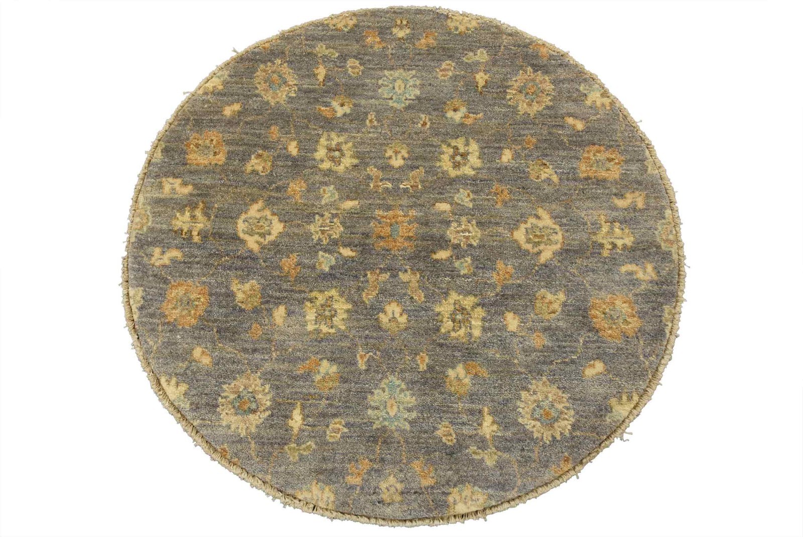 Ziegler Rug 3’1” x 3’1” Blue Wool Traditional Hand-Knotted Oriental Carpet