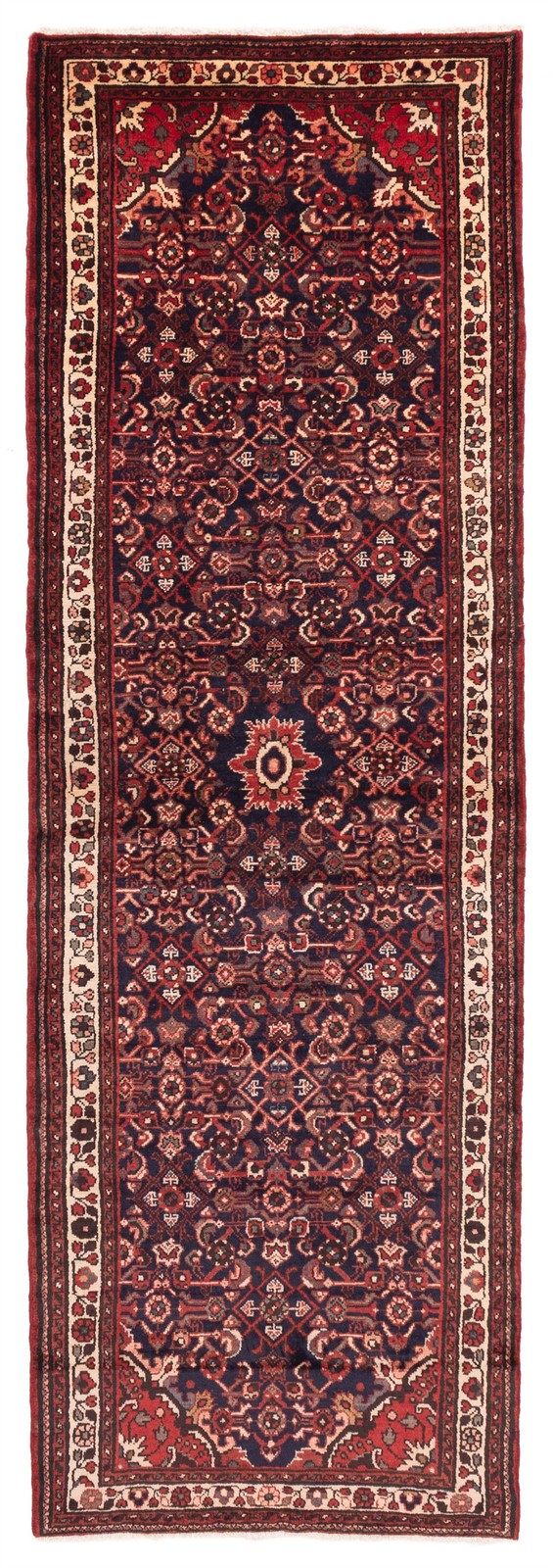 3’4″ x 10’8″ Vintage Hand-knotted Runner Rug Traditional Oriental Wool Carpet
