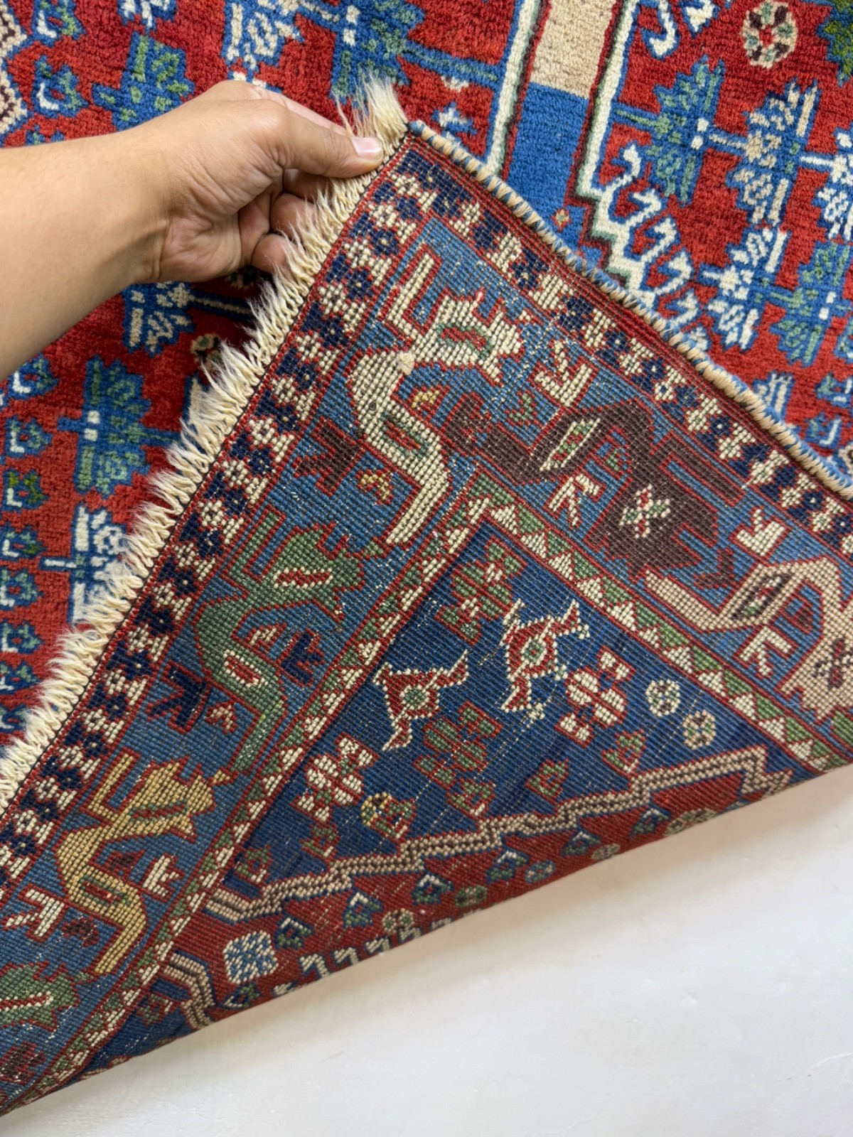 Vintage Fabulous Hand Knotted Oriental Wool Rug Carpet Floor Covering Floor Area