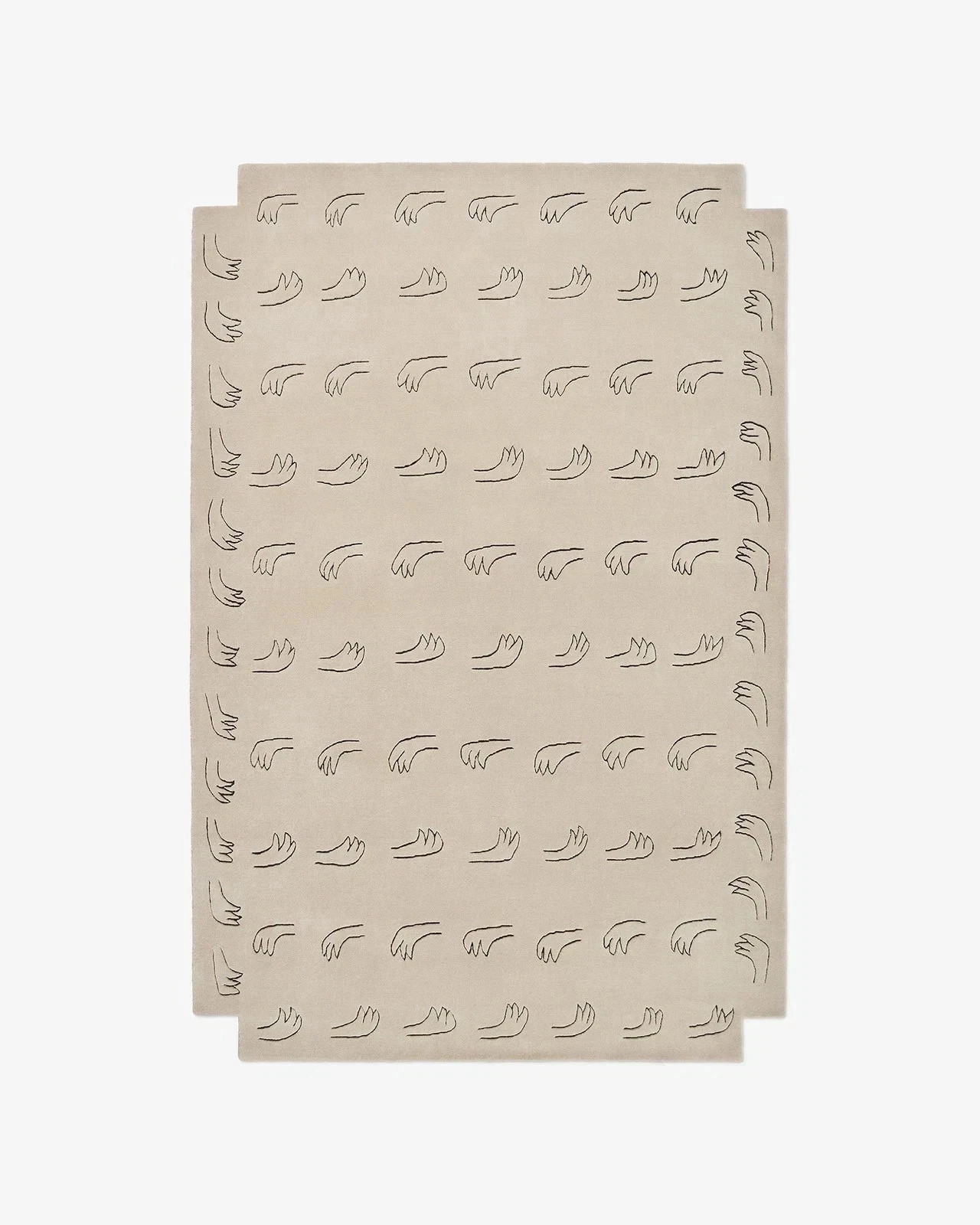 Hand-Tufted Wool Rug 9×12 ft – Nordic Knots Beige Design Handmade Area Rug