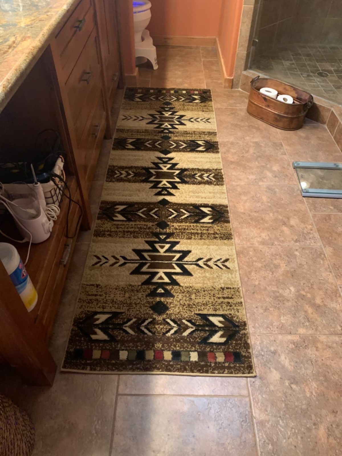 Southwestern Rug Runner Geometric Lodge Cabin Rustic Living Room 2’3″ x 7’7″ New