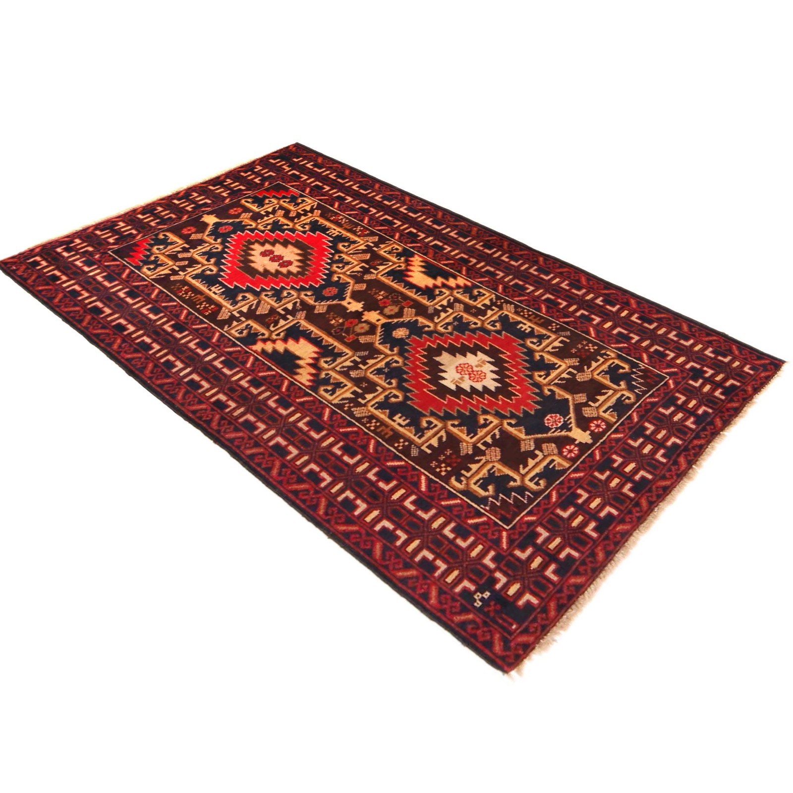 Super Balouch Tribal Rug Afghan Handmade Rug 2’10×4’10 Ft Wool Carpet Rug W36343