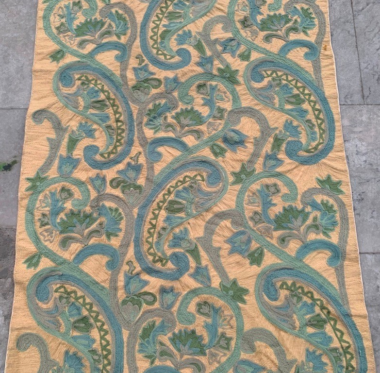 Vintage French Style Aubusson Needlepoint Chain stitch Rug 2x3ft Free Ship