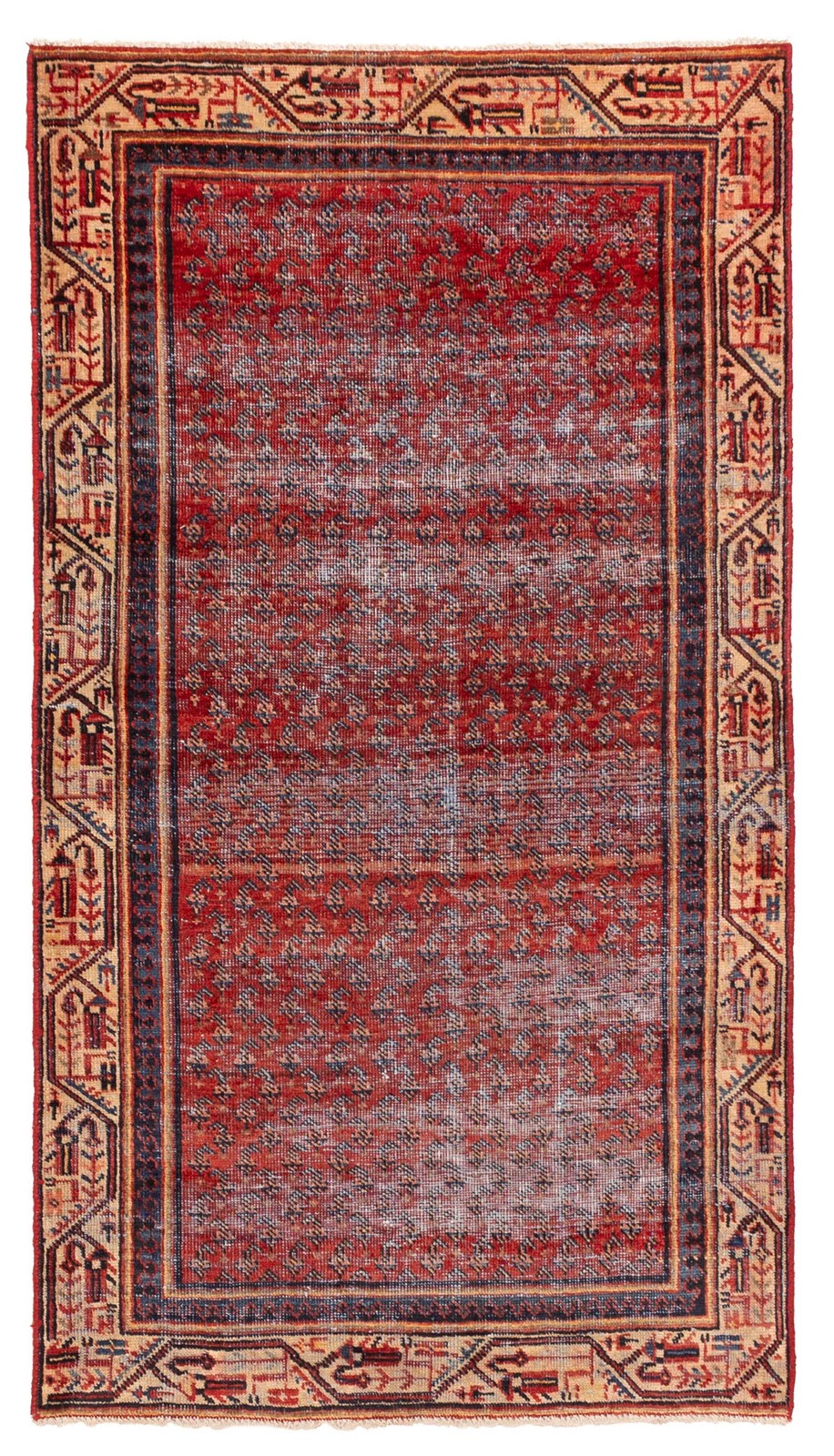 Traditional Vintage Hand-Knotted Area Rug 3’7″ x 6’6″ Oriental Wool Carpet