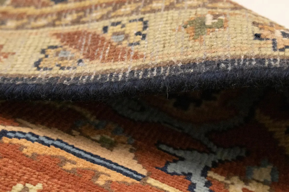 Handmade Dark Navy Heriz Serapi Rug Geometric Oriental Bedroom Carpet 8X10 ft