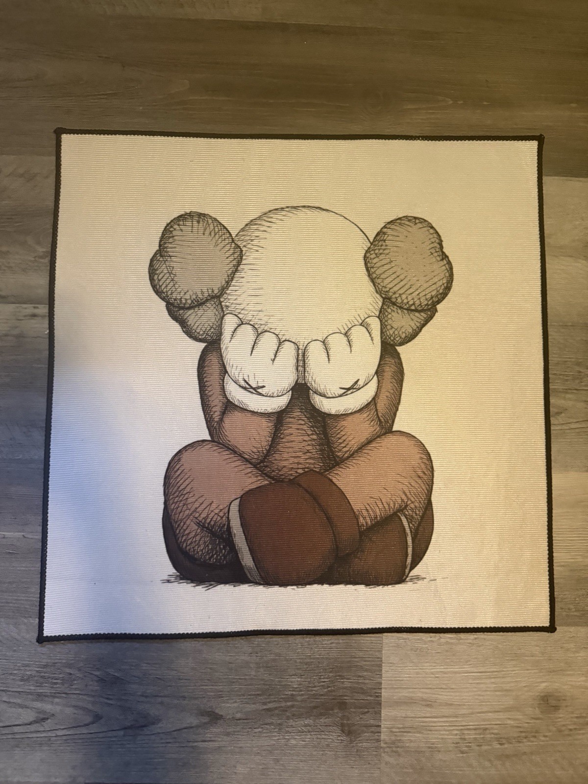 KAWS Separated Inspired Accent Mat 24×24 Graphic Floor Rug Streetwear Decor