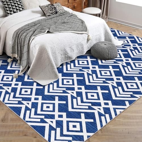 Modern Moroccan Area Rug, 3×5 Machine Washable Rug Carpet, 3×5 Stain