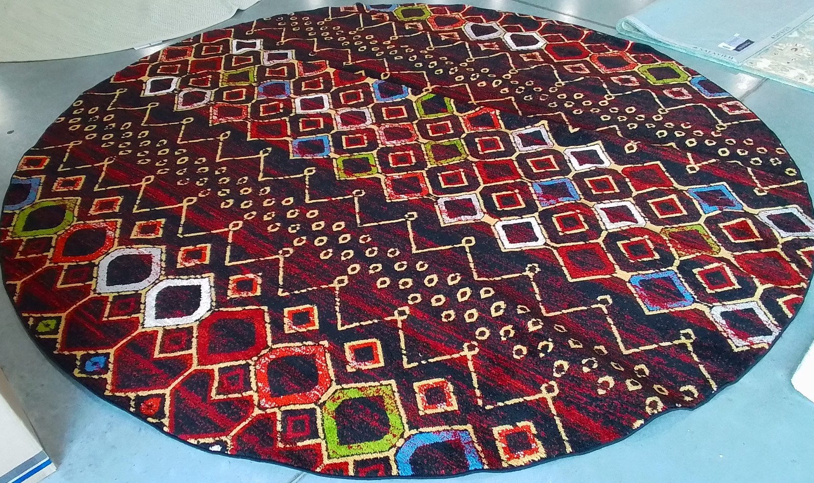 BLACK / MULTI 11′-0″ x 11′-0″ Flaw in Rug, Reduced Price 1172775109 AMS108P-11R