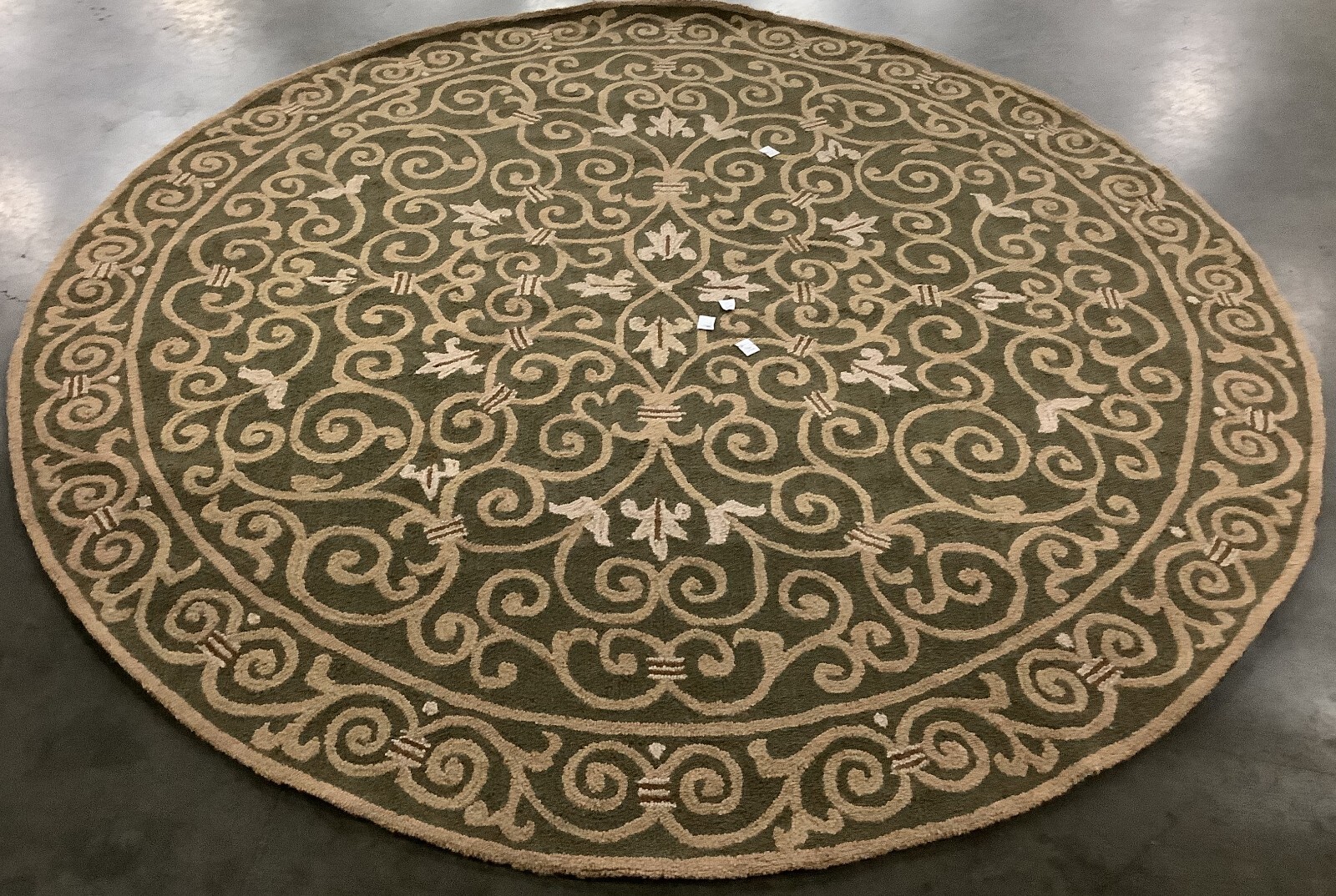 LIGHT GREEN 8′ X 8′ RD Back Stain Rug, Reduced Price 1172670160 HK11B-8R