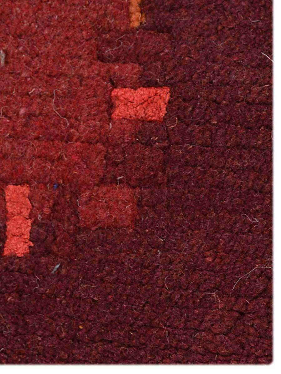 Hand Knotted tibbati Wool 2’6”x10′ Runner Area Rug Solid Red BBH Homes BBT00205