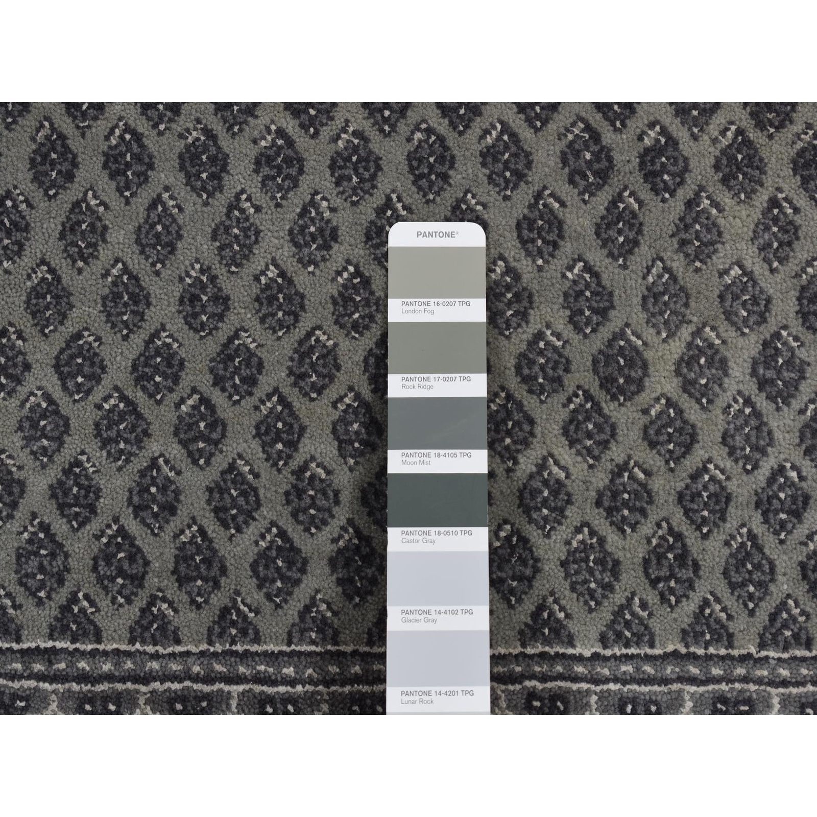 6’x9′ Battleship Gray, Saroogh Mir, Wool and Silk, Hand Knotted, Rug R80974