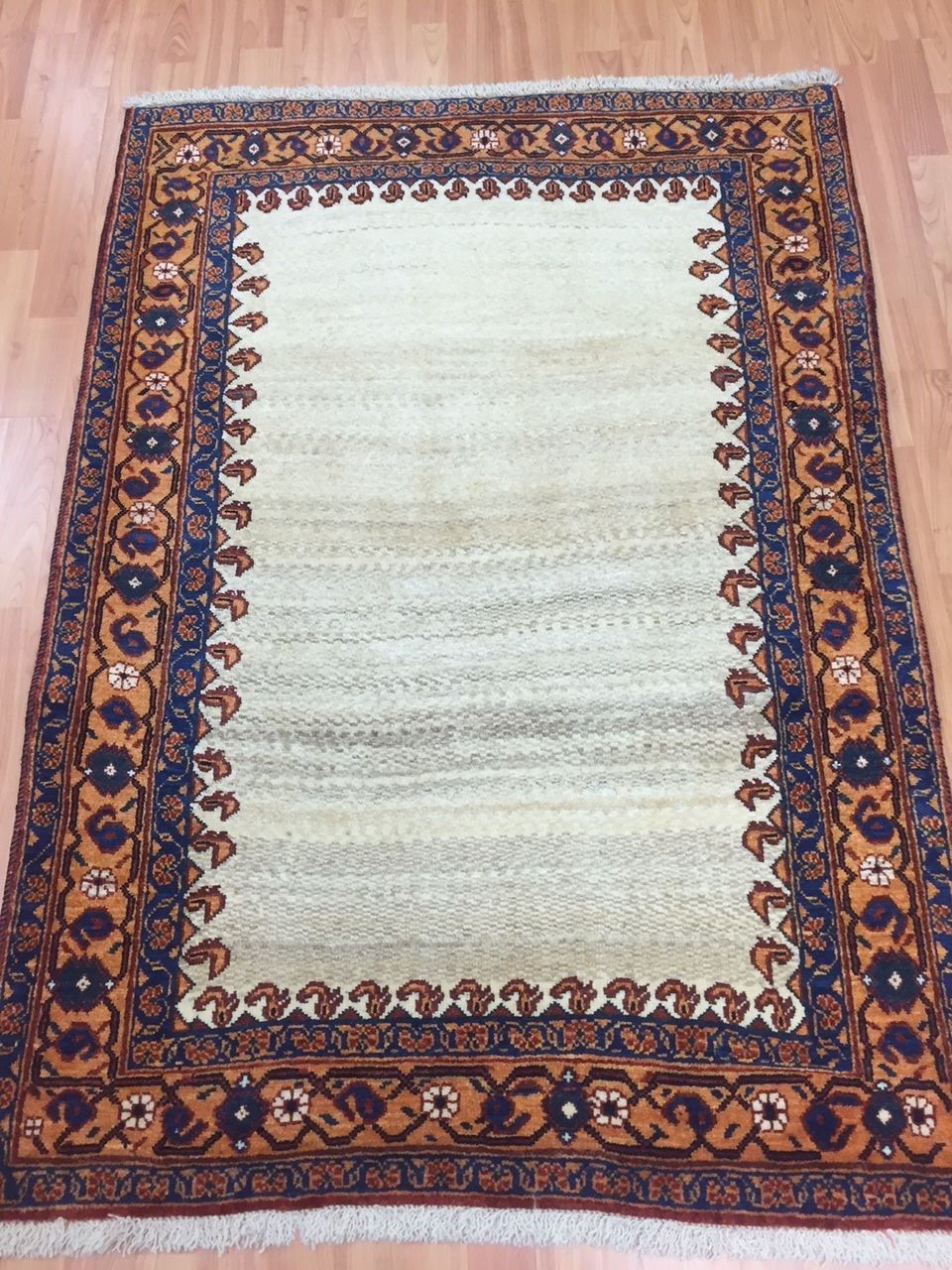 3’3″ x 4’7″ New Indian Tribal Oriental Rug – Hand Made – 100% Wool – Veg Dye
