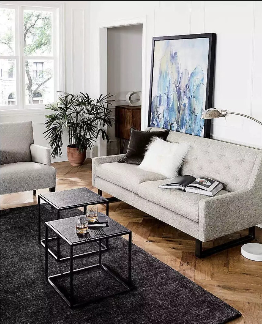 New Baxter Carbon Black Handmade Area Rug ,Home Decor Rug, Premium Quality Rug