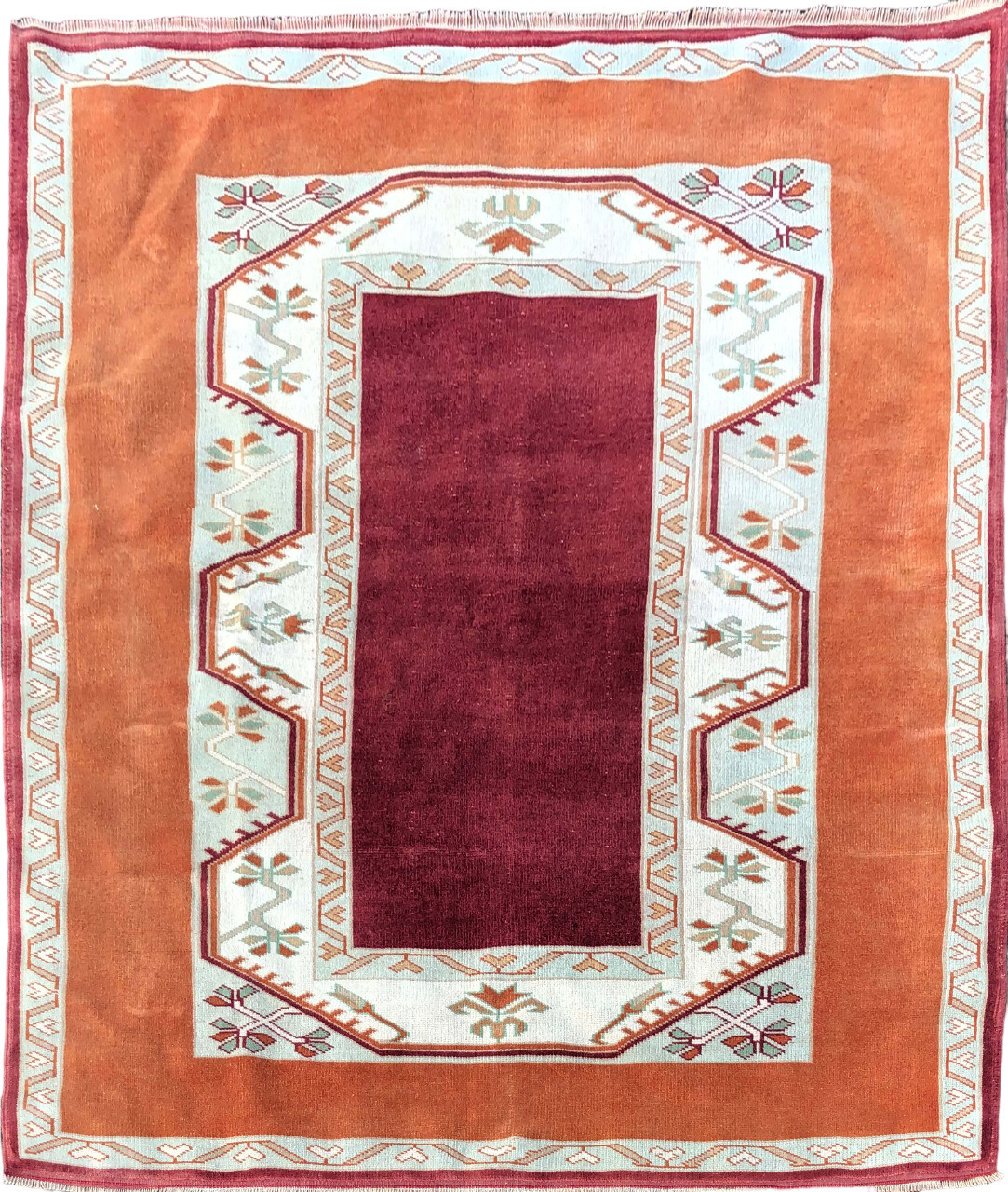 Handmade rug,Turkish rug,Wool rug,Boho decor,Vintage area rug 5,0 x 5,9 ft