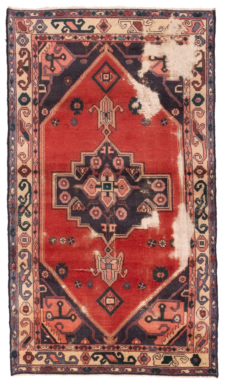 Traditional Vintage Hand-Knotted Area Rug 3’6″ x 6’1″ Oriental Wool Carpet