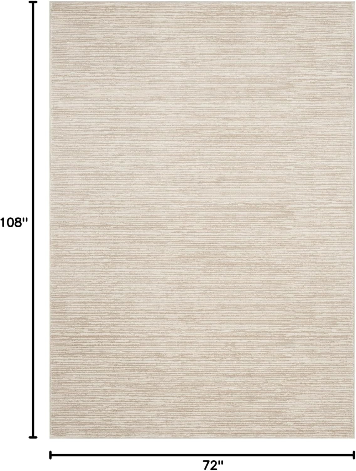 Vision Collection 6′ x 9′ Creme Area Rug – Modern Ombre, Non-Shedding & Easy Car