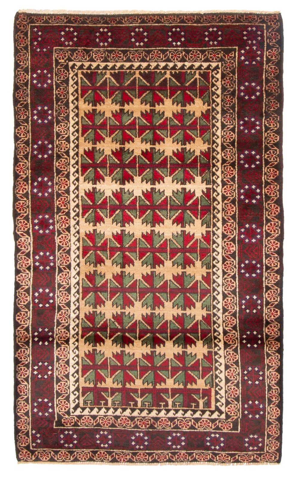 Traditional Vintage Hand-Knotted Area Rug 2’11” x 5’1″ Oriental Wool Carpet