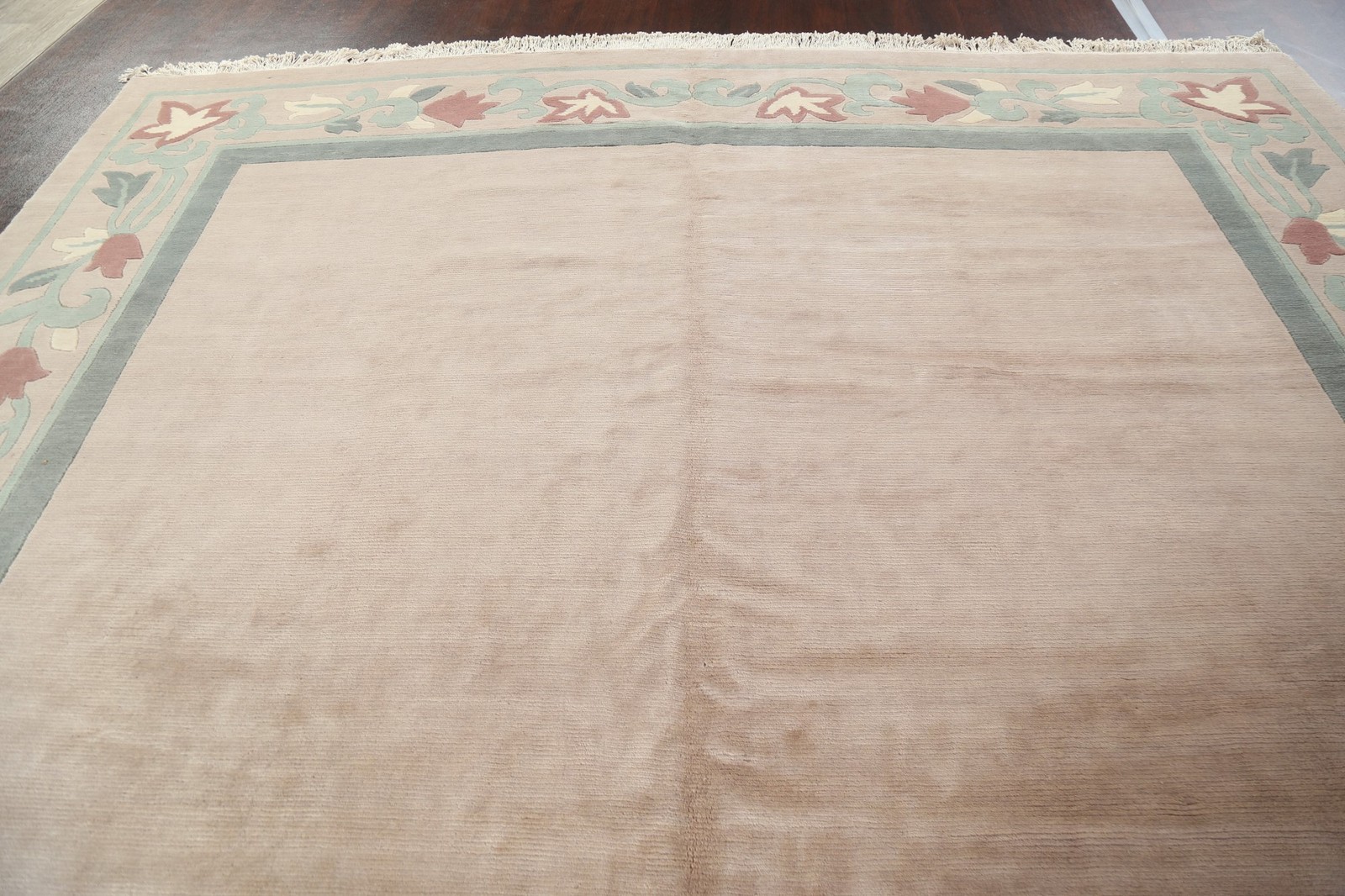 Palace Size Nepalese Area Rug 12×14 Oriental Hand-knotted Bordered Wool Carpet