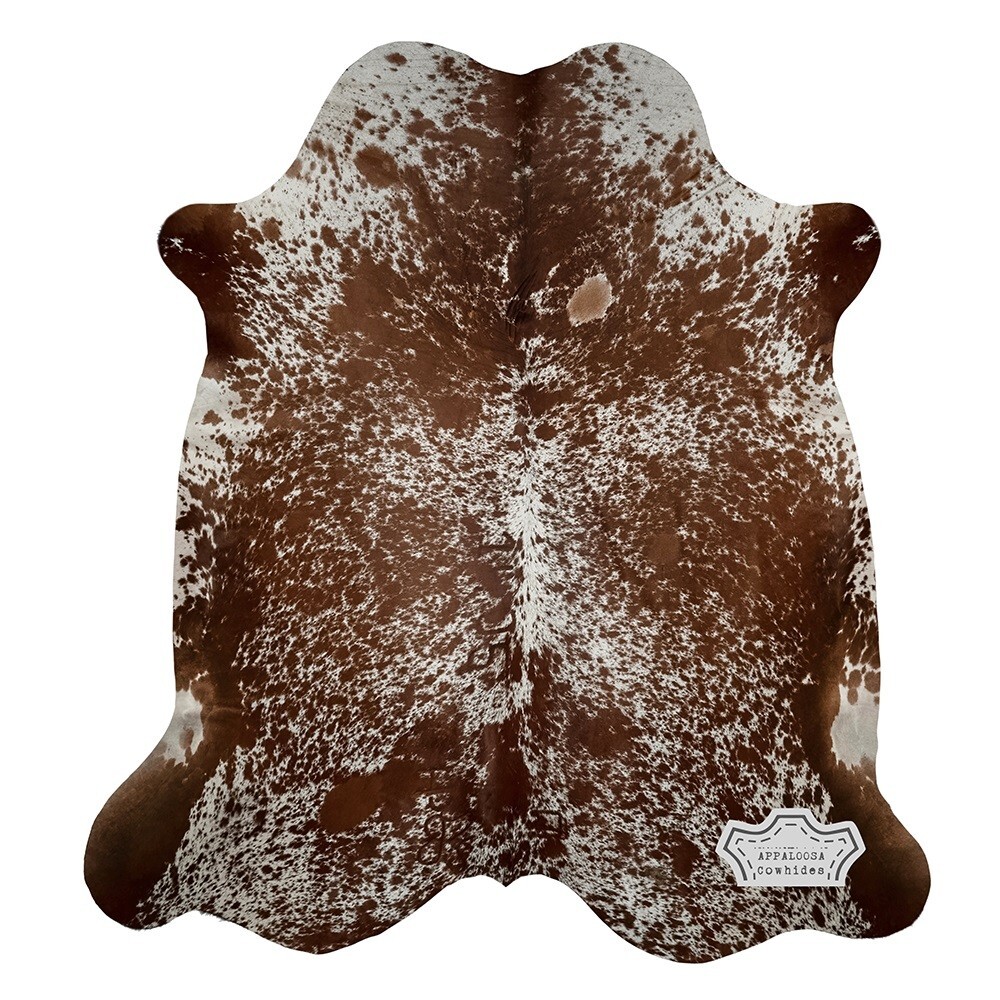 6×7 ft Brown Speckled Cowhide Rug –100% Genuine Leather–Best Price Luxury Décor