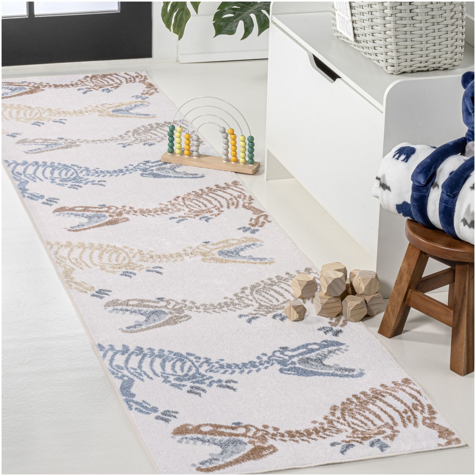 JONATHAN Y Lighting KDW103-28 Kids Washable 2′ x 7-3/4′ Polyester – Off White