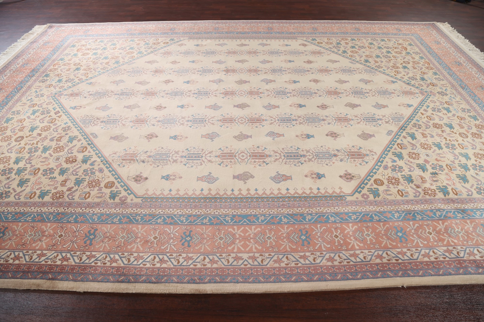 Large Vegetable Dye Art Deco Oriental Rug 10×14 for Living Room Chinese Rug