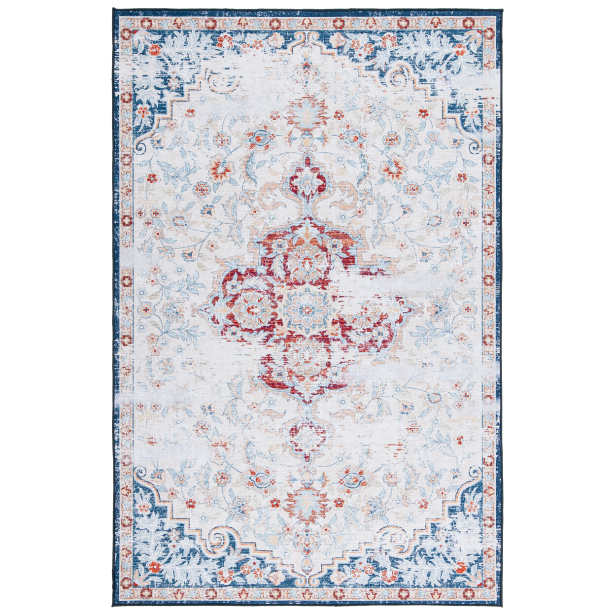 SAFAVIEH Tucson Collection TSN117B Beige / Rust Rug