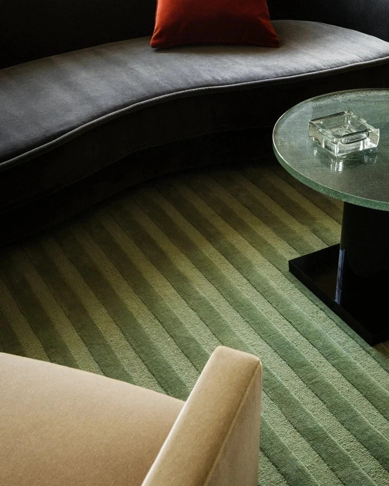 9x12ft Green Wool Rug Hand-Tufted Handmade Area Rug Living Room Rug