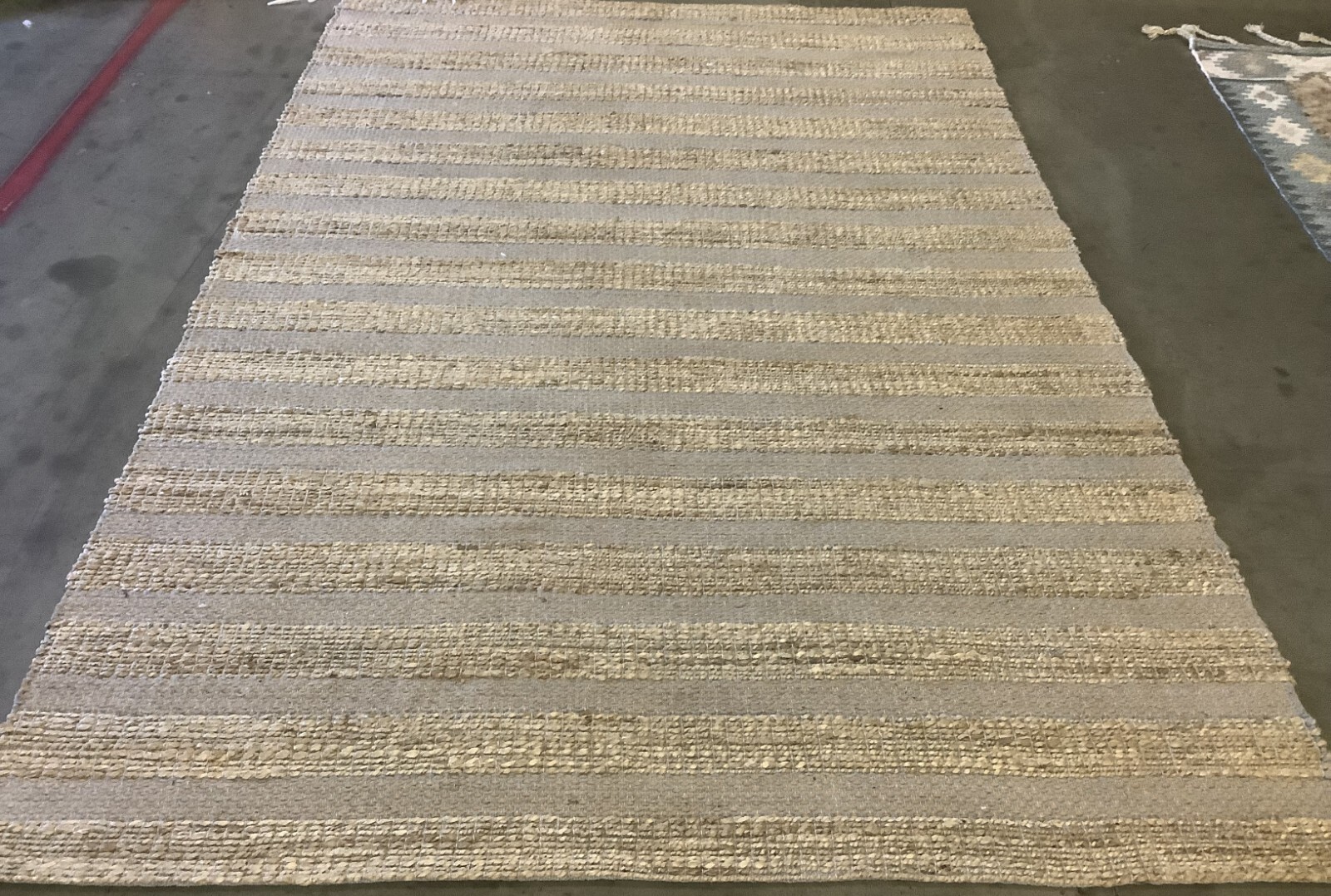 LIGHT BLUE / NATURAL 6′ X 9′ Spot on Rug, Reduced Price 1172666711 NFB654M-6