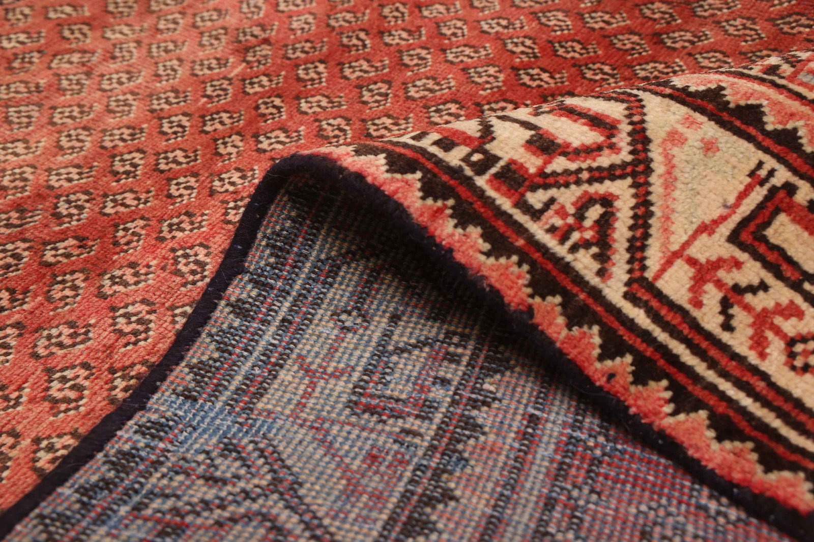 Vintage Hand-Knotted Area Rug 4’2″ x 6’8″ Traditional Wool Carpet
