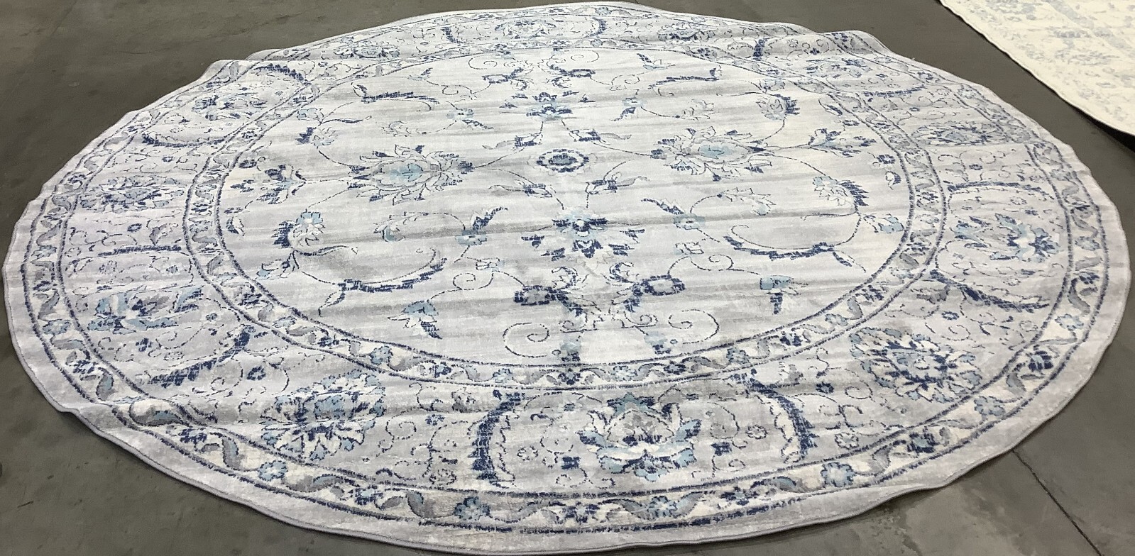LIGHT GREY / BLUE 9′-0″ x 9′-0″ Flaw in Rug, Reduced Price 1172680361 BNT854G-9R