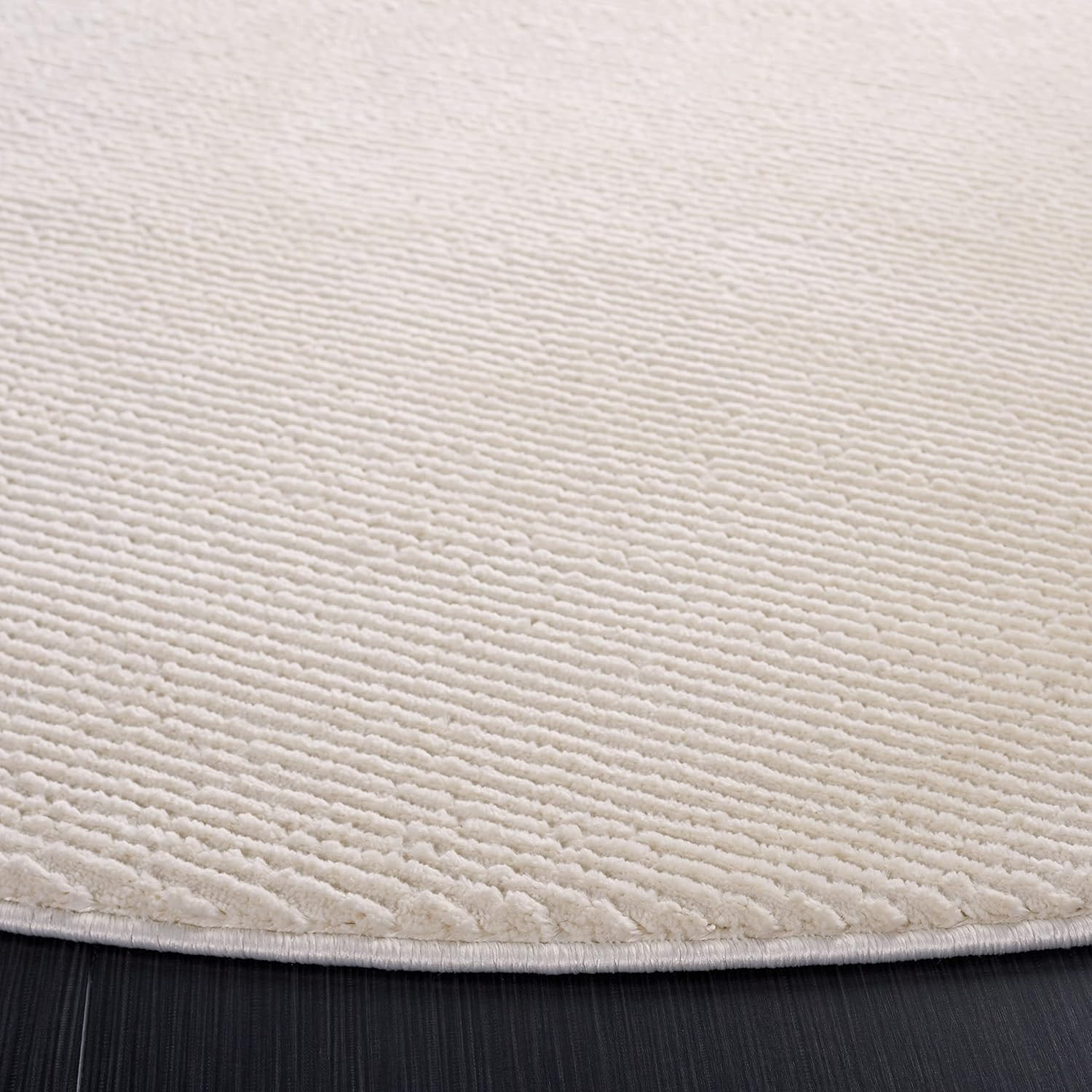 Revive Collection 6’7″ Round Ivory Area Rug – Non-Shedding, Easy Care