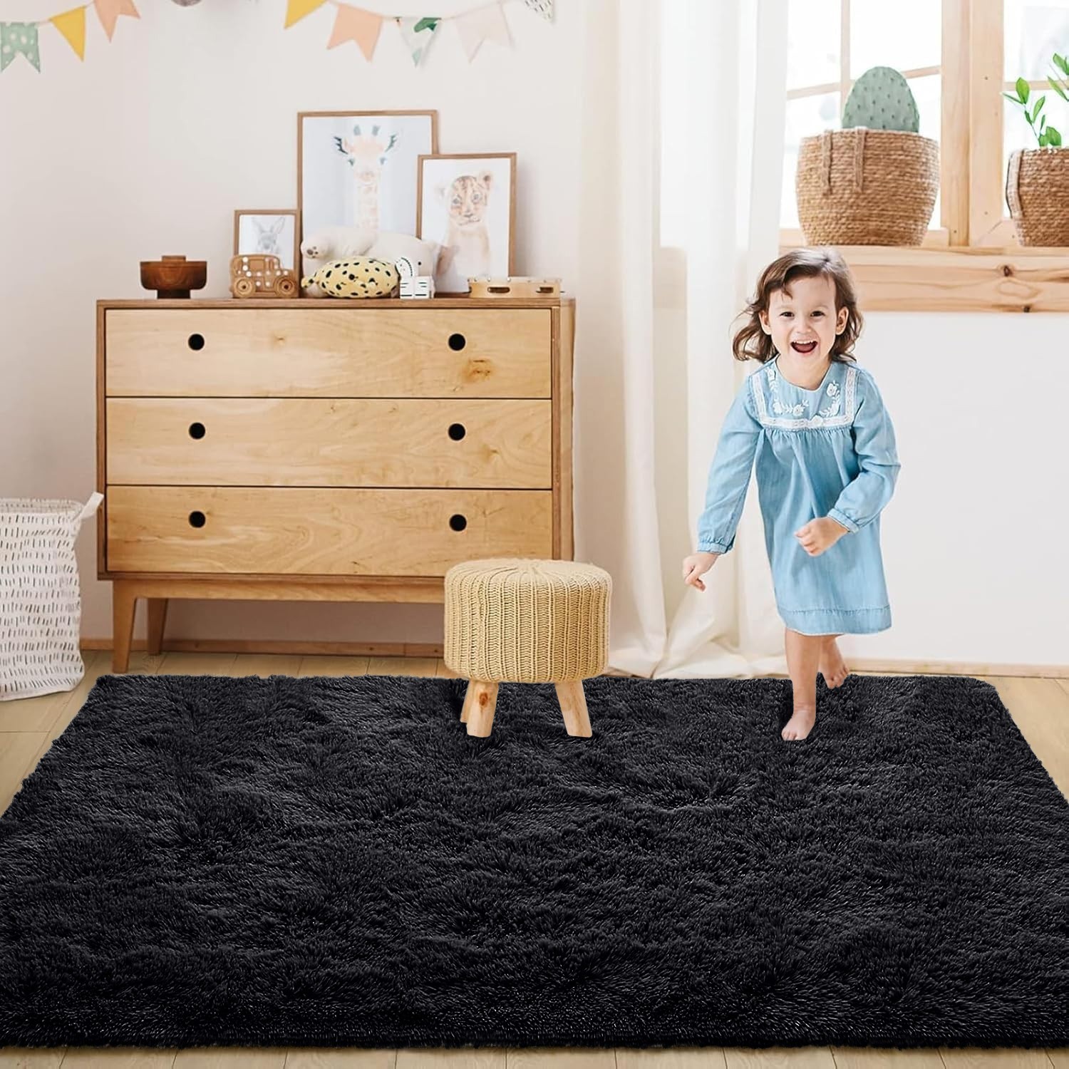 Non Slip Shaggy Area Rugs Carpets Soft Fluffy Floor Mats Carpets for Living Room