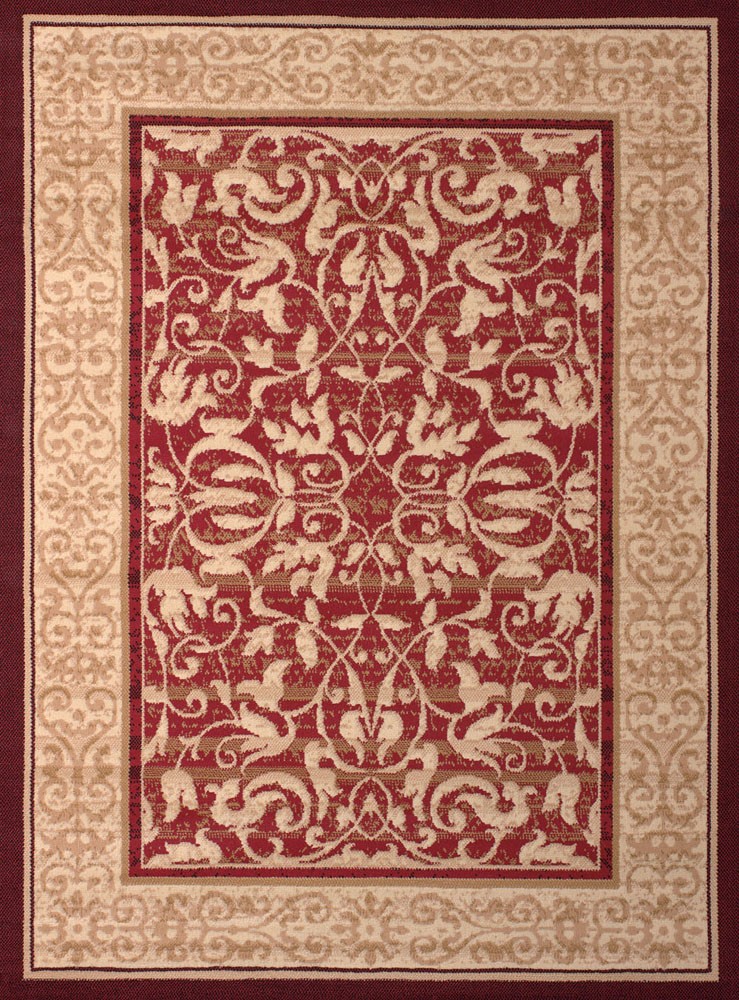 Red Traditional Persien 5×7 Floral Buds Area Rug – Actual Size: 5′ 3″ x 7′ 2″