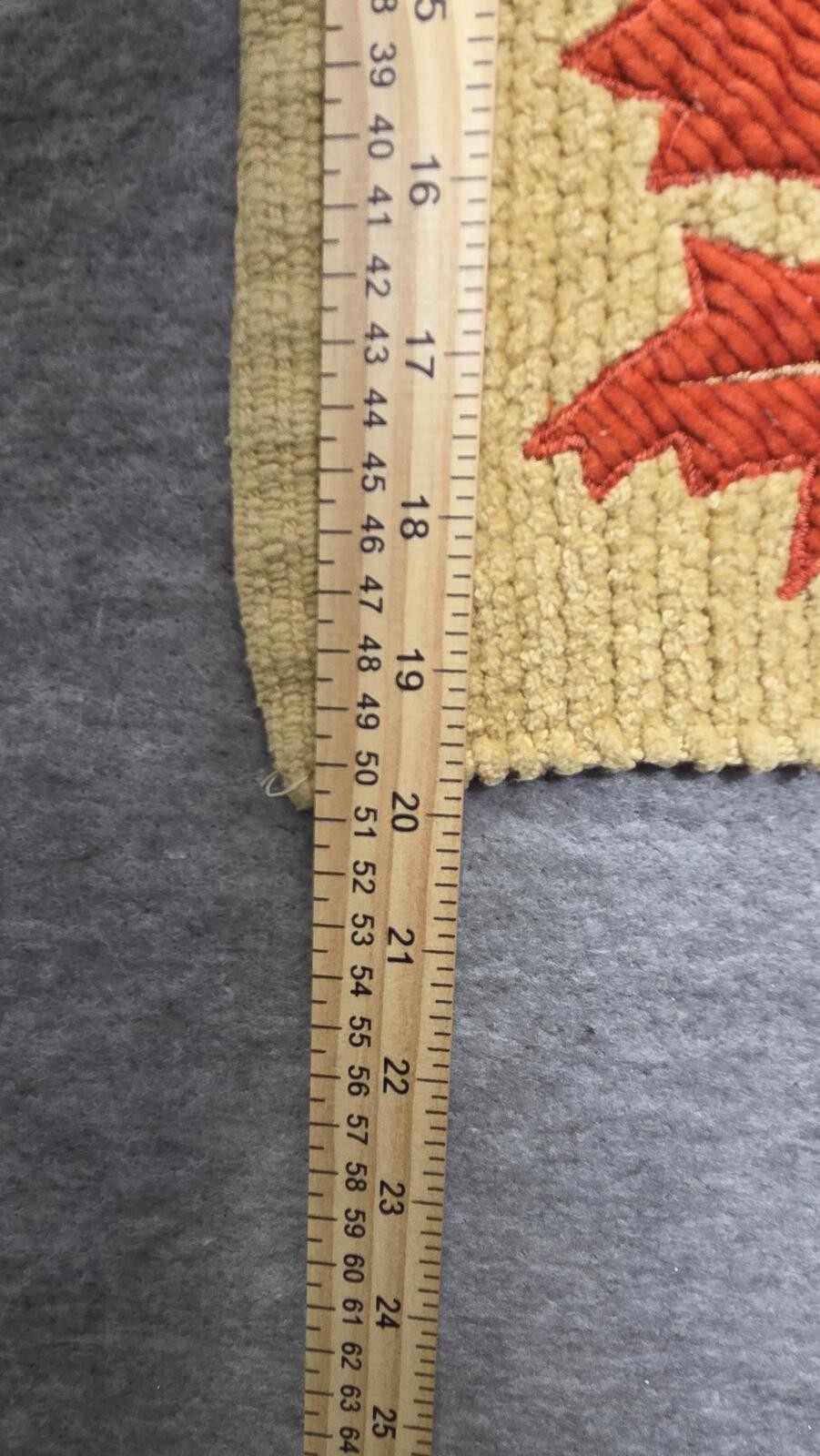 Vintage Walmart Autumn Leaf Accent Rug Mat 32×19 Cotton Fall Decor