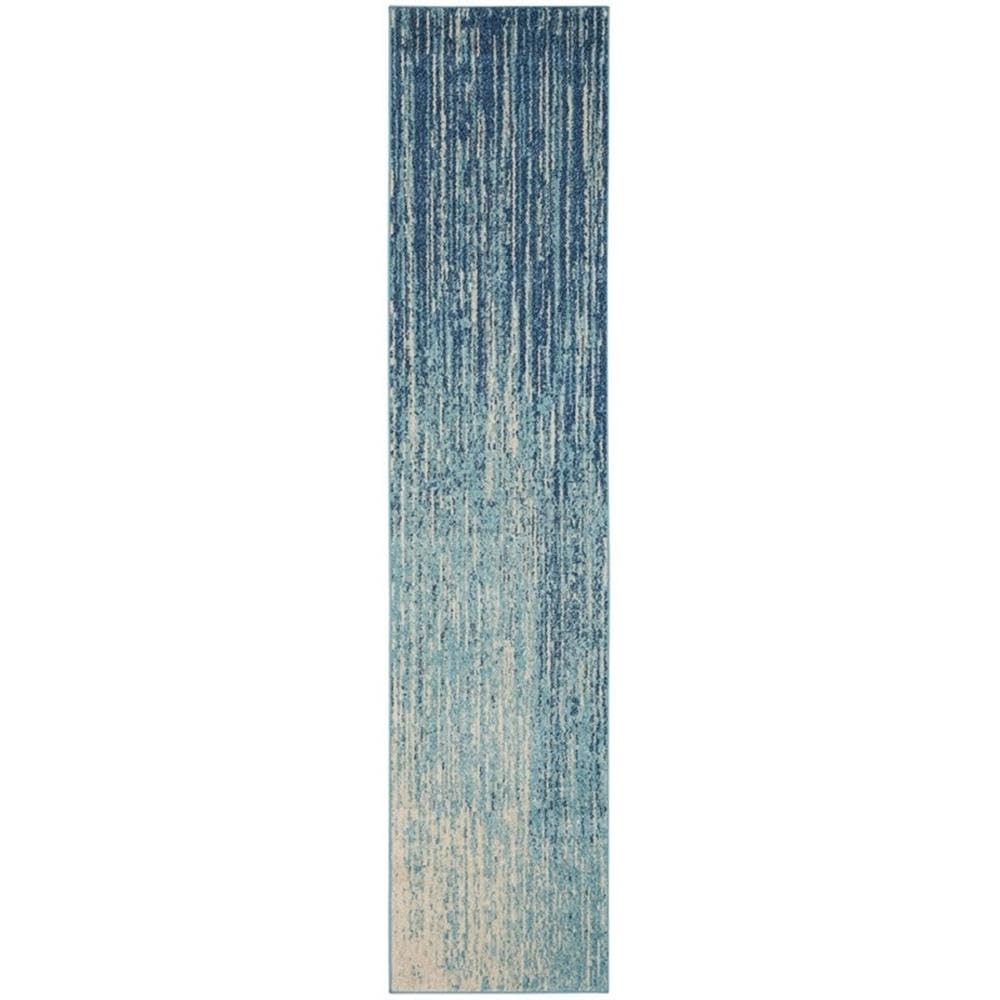 Nourison Home Passion Navy Light Blue 22 X 10 Area Rug – Non Shedding Bed