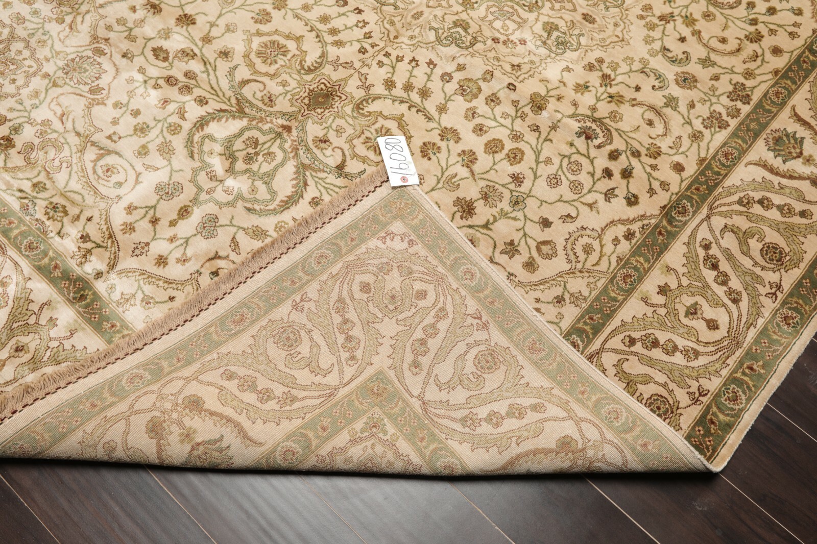 6’2″ x 8’10” Hand Knotted 100% Silk Traditional 250 KPSI Oriental Area Rug Beige