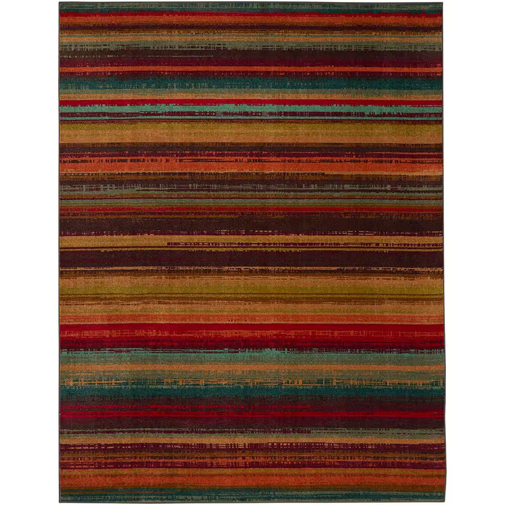 Boho Stripe Multi 7 Ft. 6 In. X 10 Ft. Striped Area Rug