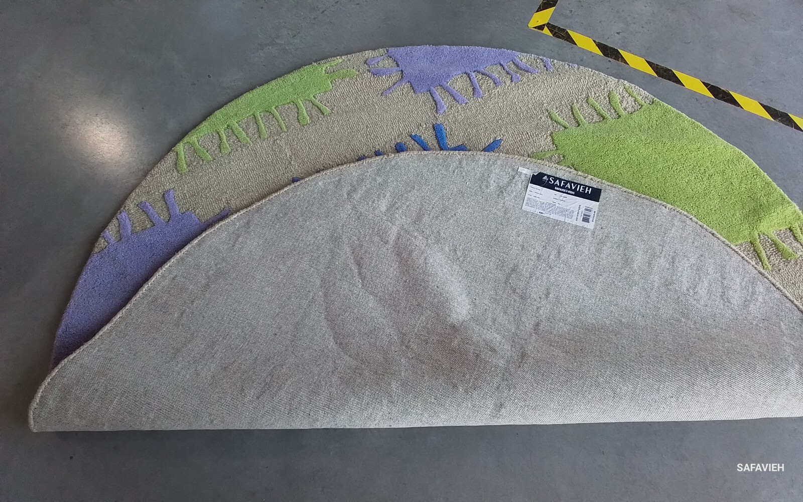 BEIGE / MULTI 6′-0″ x 6′-0″ Back Stain Rug, Reduced Price 1172774318 SFK352A-6R