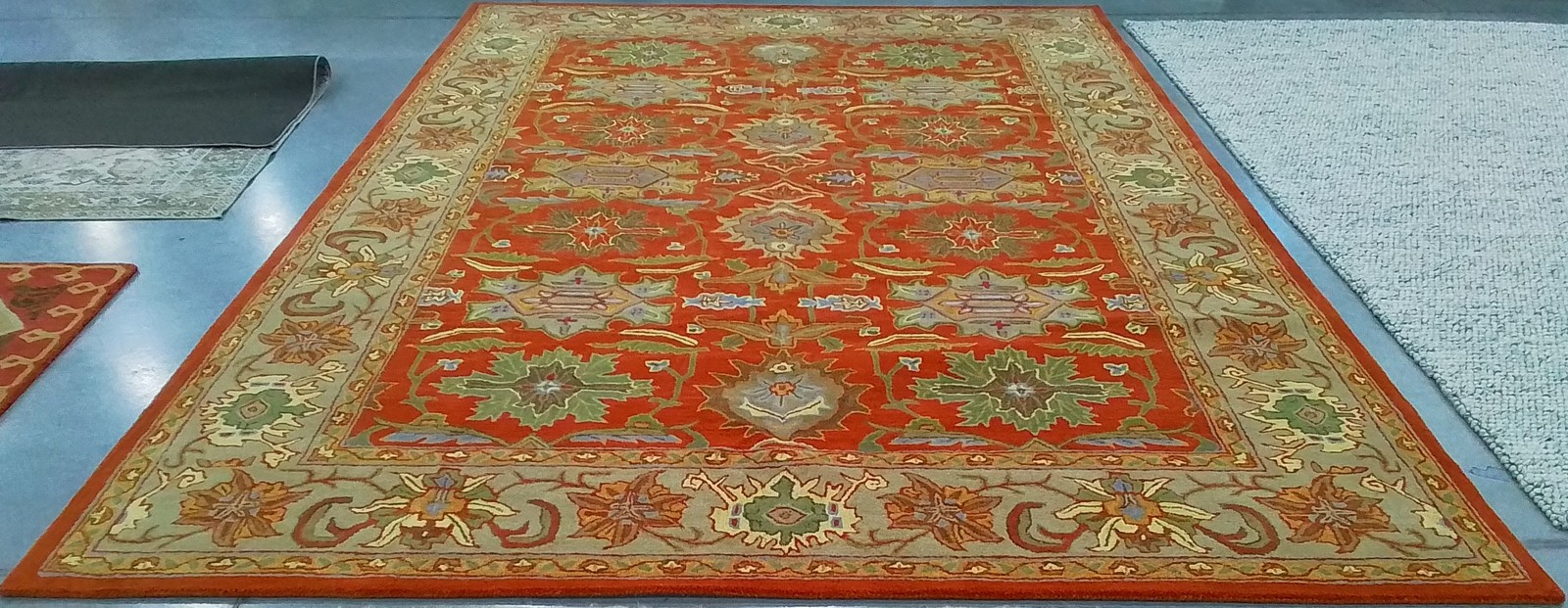 RUST / BEIGE 9′-6″ x 13′-6″ Flaw in Rug, Reduced Price 1172791623 HG734D-10