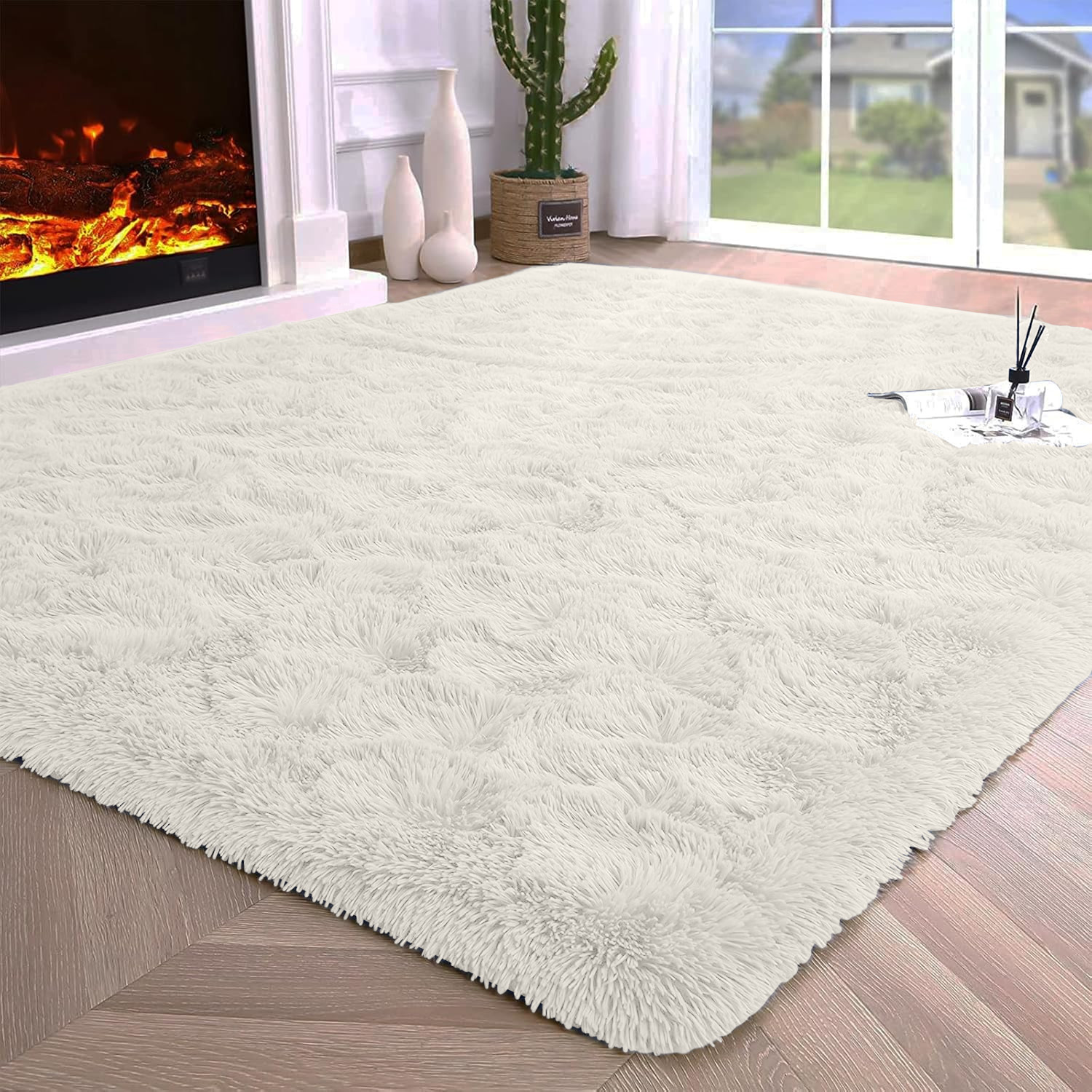 Non Slip Shaggy Rugs Ultra Soft Fluffy Area Carpets Mat for Living Room Bedroom