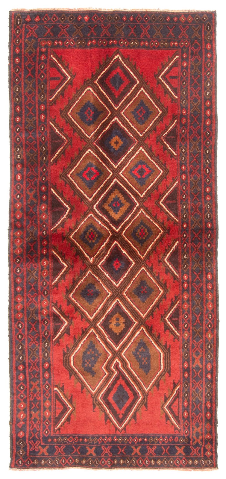 Vintage Traditional Hand-Knotted Area Rug 3’0″ x 6’9″ Oriental Wool Carpet