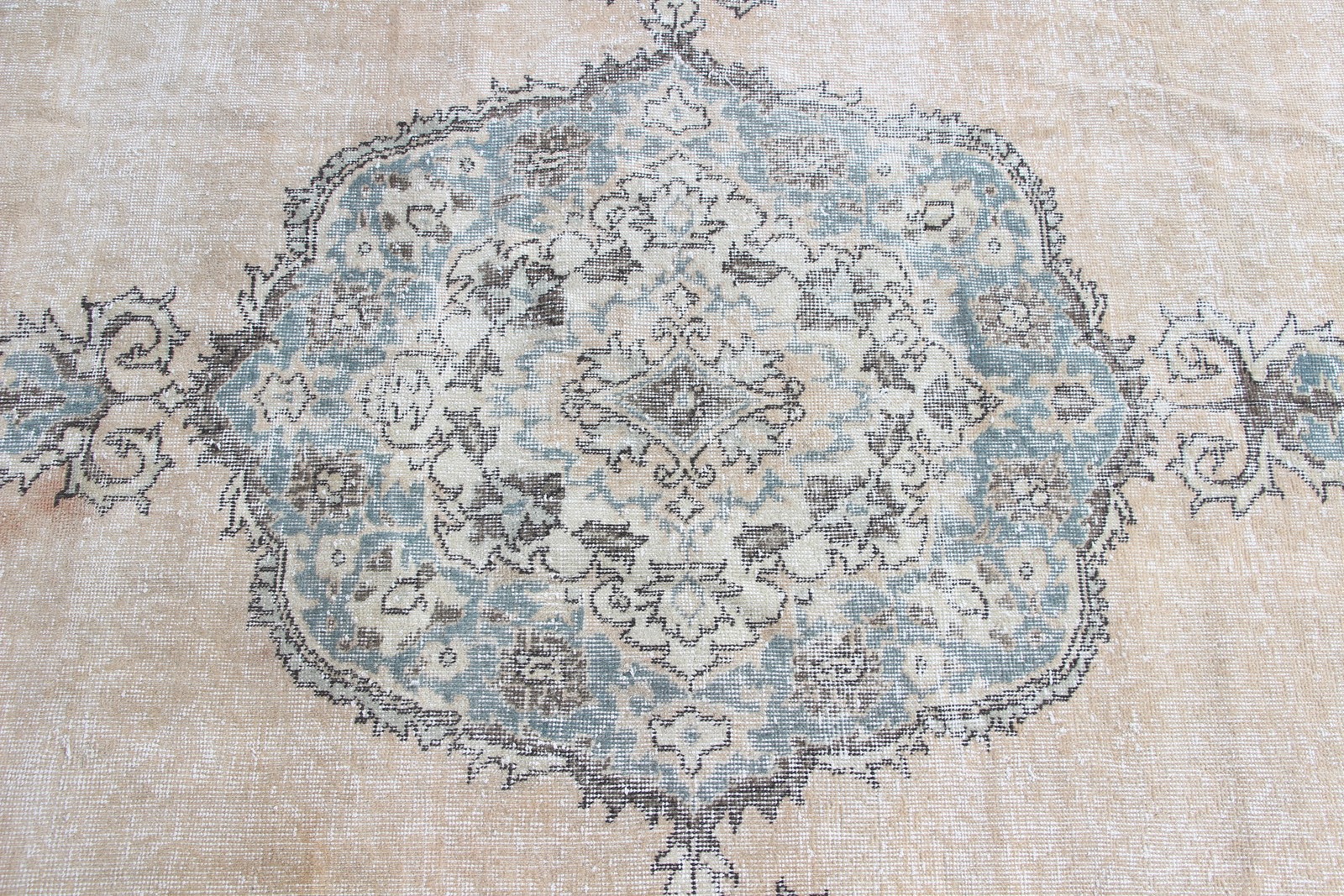 Turkish 4,3×7,1 ft Area Rug, Vintage Rug, Rug Brown Floral Rug