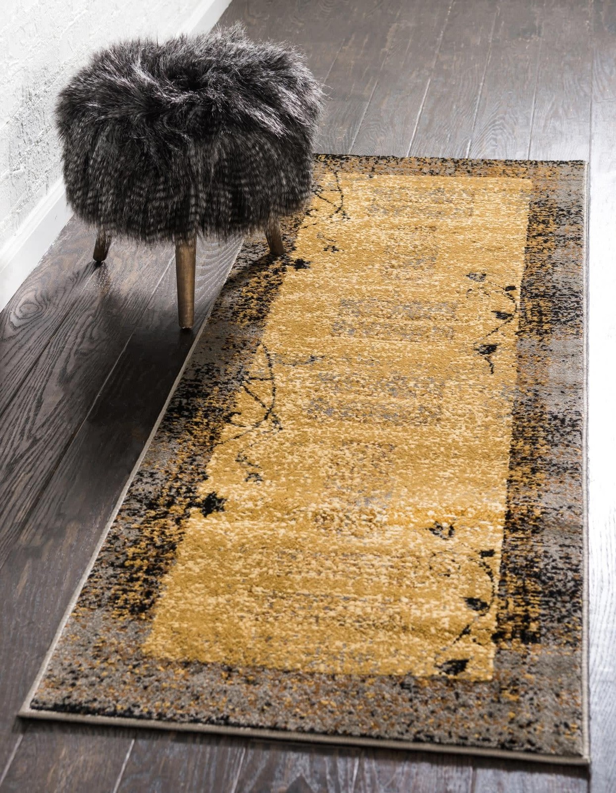 Barista Collection Area Rug – Excelsa (2′ 2″ x 6′ 1″ Runner, Beige/ Brown)