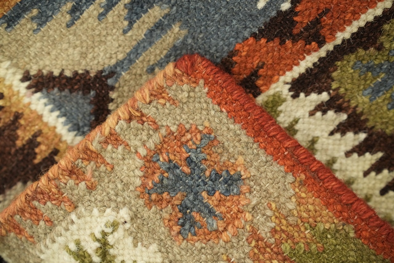 Hand-Woven Wool Modern Rug 2×3 Multi-Color Geometric Tribal Oriental Rug