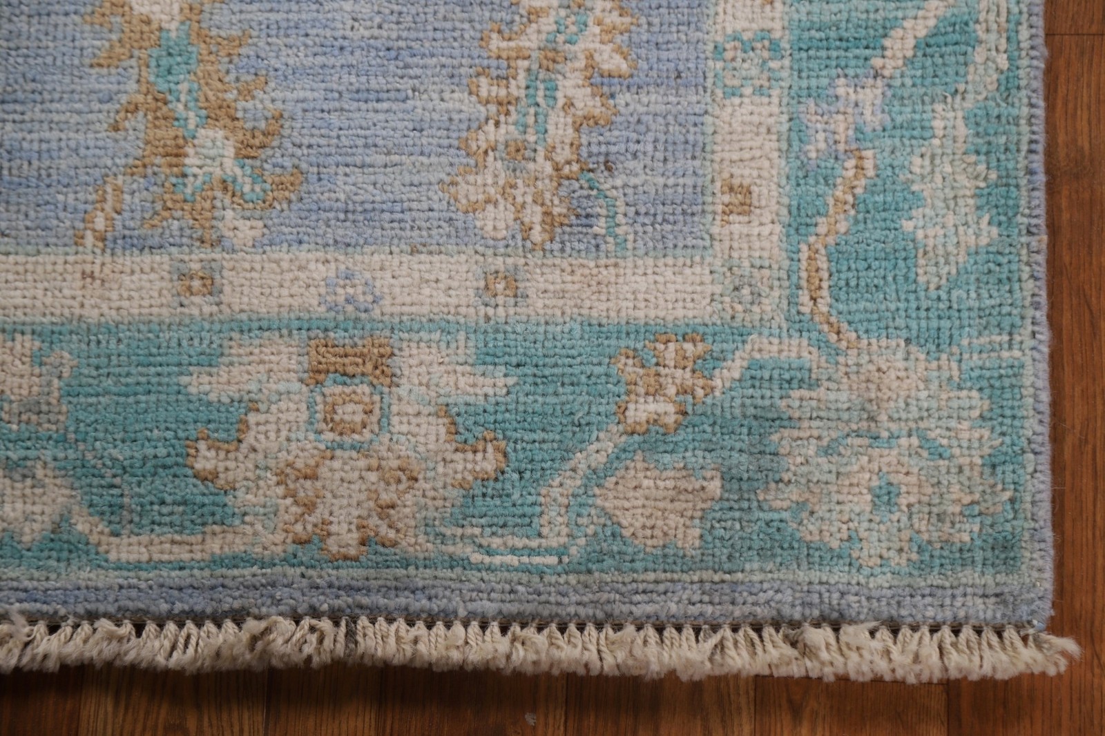 Oushak Turkish Accent Rug 2×4 Vegetable Dye Hand-knotted Wool Geometric Carpet