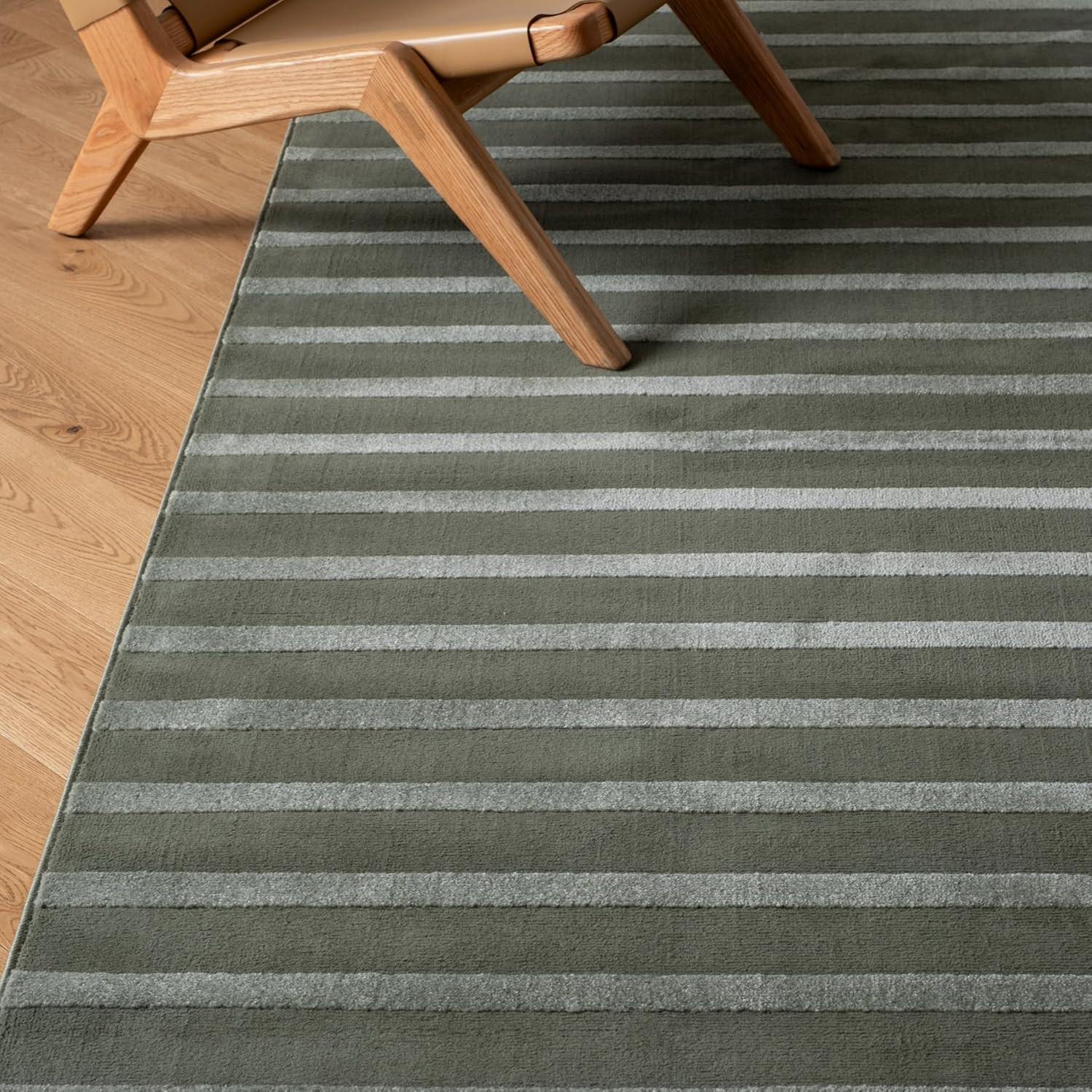 Washable 8’X10′ Green Area Rug – Oeko-Tex Certified for Living & Dining Rooms