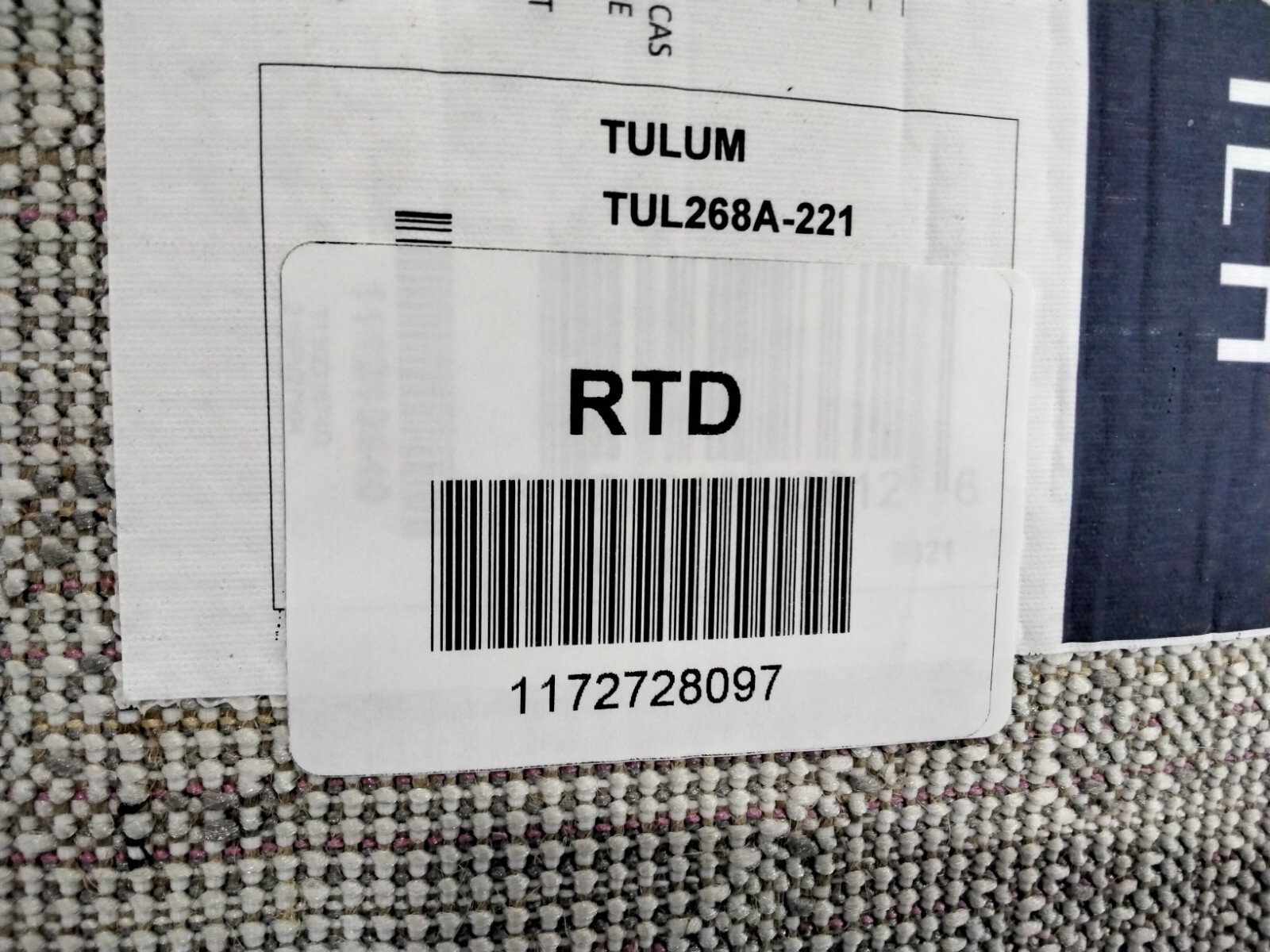 IVORY / GREY 2′-0″ x 21′-0″ Back Stain Rug, Reduced Price 1172728097 TUL268A-221