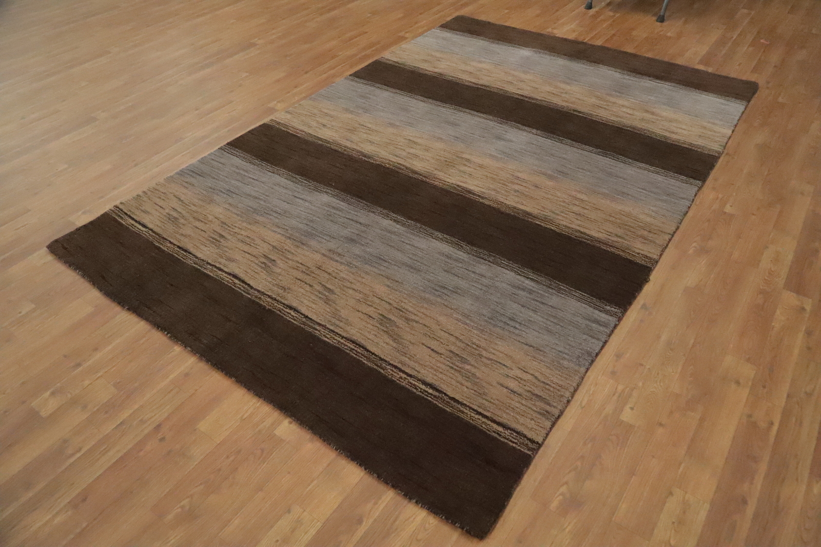 Striped High-quality Hand-woven Wool Rug Durable Gabbeh Rug 6×8 ft
