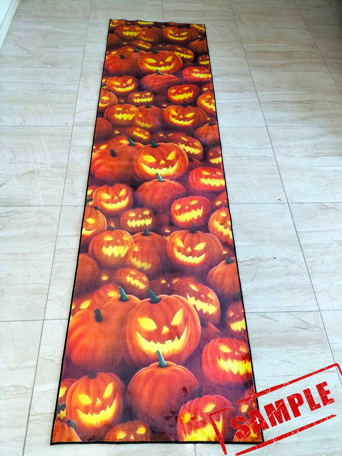 Halloween, Halloween Rug, Halloween Runner Rug, Halloween Long Rug, Pumpkins Rug