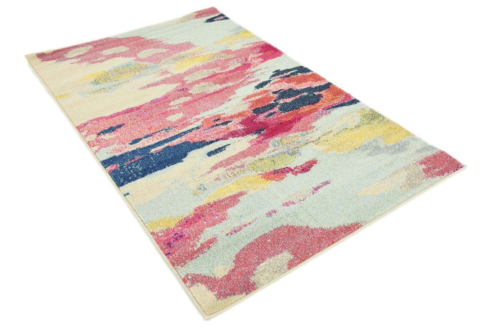 Estrella Collection Light Colors, Abstract, Modern, Vibrant Area Rug (3′ 3 x …